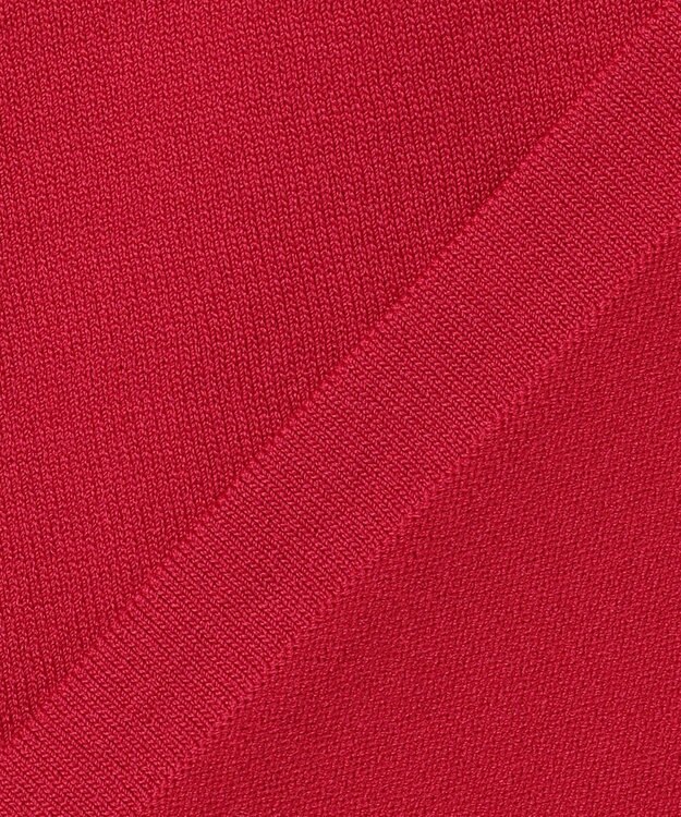 組曲 クルミボタン5分袖ニット レッド系