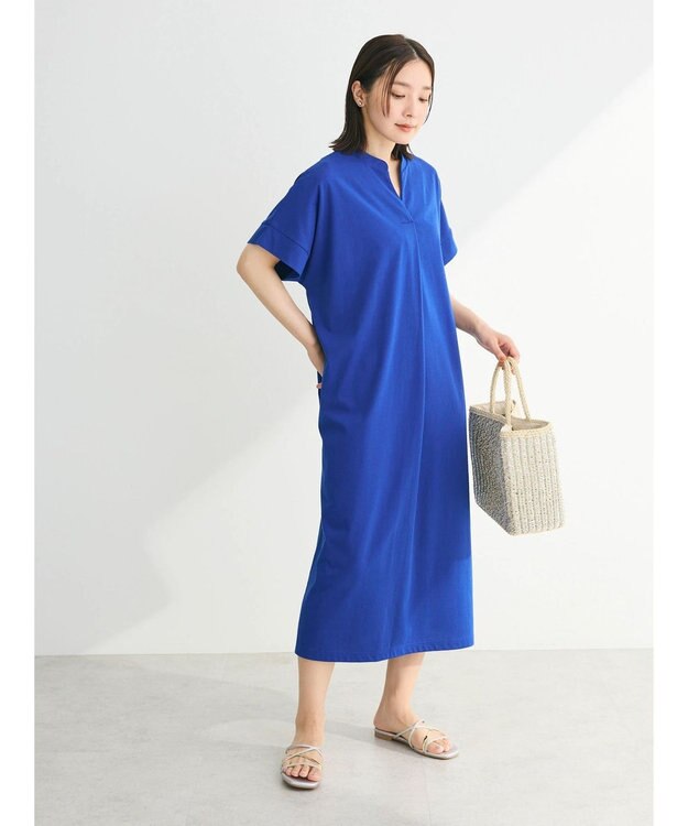 Green Parks 冷っとすずやか　カットワンピース Blue