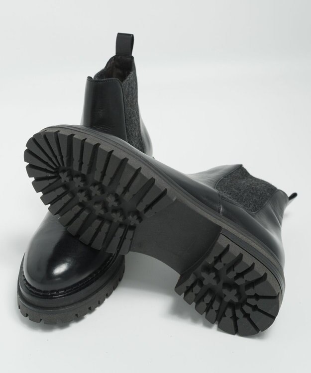 BONTRE 【LucaGrossi/ルカグロッシ】サイドゴアタンクソールブーツ ブラック