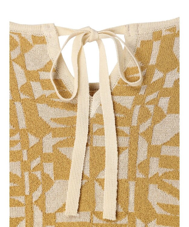 Green Parks ａ．ニットジャガード柄ワンピース Yellow