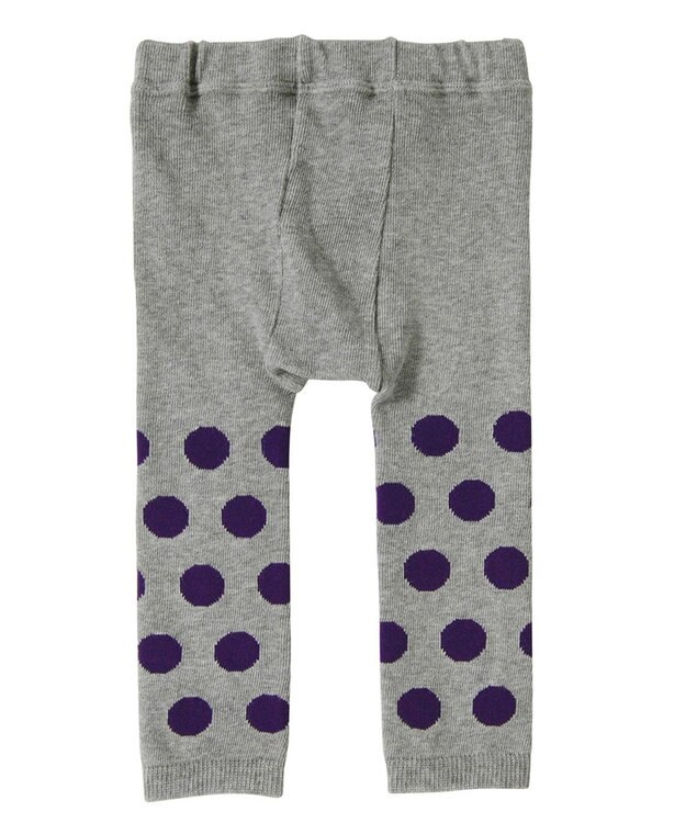 MIKI HOUSE HOT BISCUITS 【80-120cm】 水玉柄 レギンス グレー