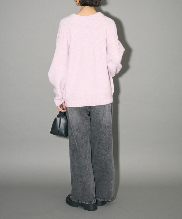 Green Parks ボウタイリボン付きニット Light Pink