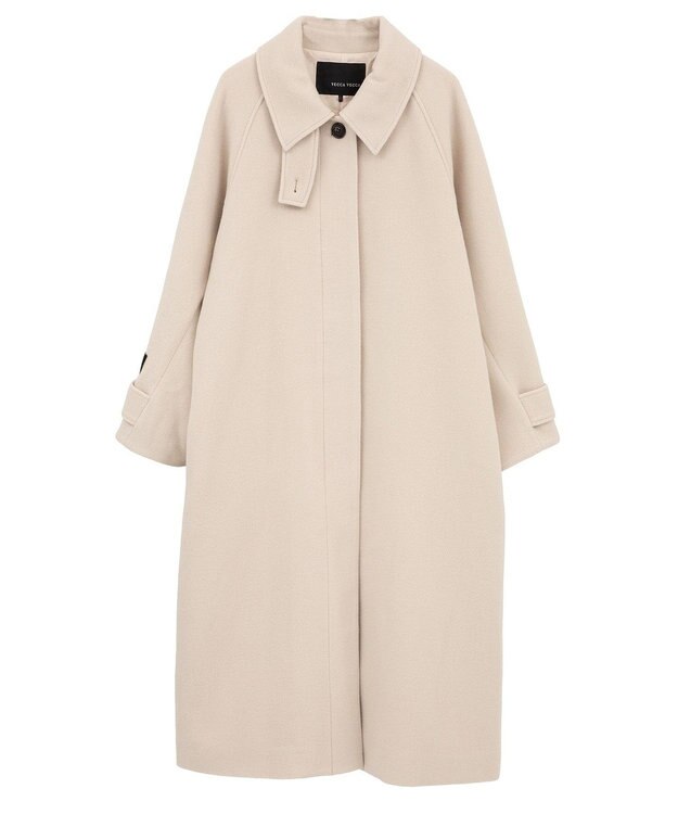 YECCA VECCA ウール混ステンカラーロングコート Light Beige