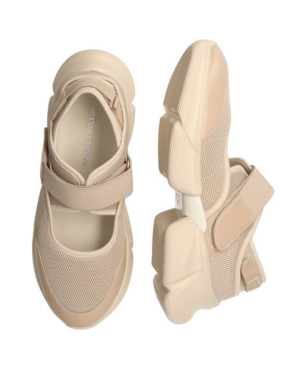 Bridget Birkin 【PARADIS COULEUR】ボリュームソールストラップスニーカー ベージュコンビ