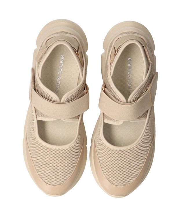 Bridget Birkin 【PARADIS COULEUR】ボリュームソールストラップスニーカー ベージュコンビ