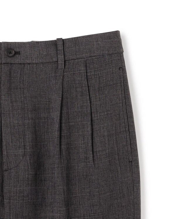 UNFILO MENS ウーリーノ 2タックスラックス グレーチェック