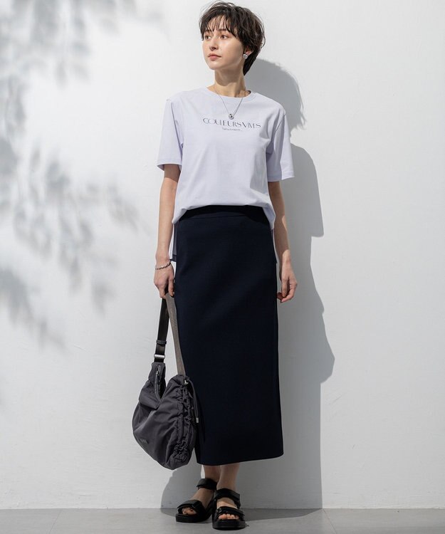 23区 S 【WEB&一部店舗限定/洗える】レーヨンポリエステルストレッチ タイト スカート ネイビー系