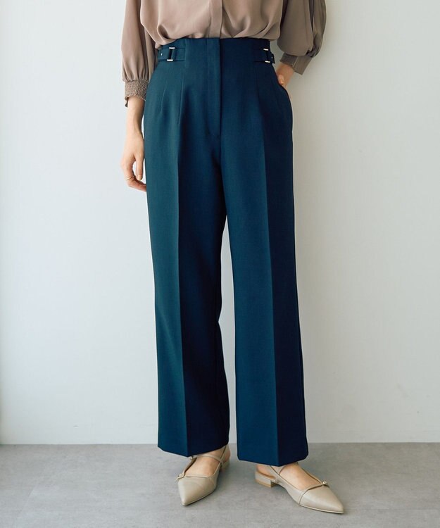 YECCA VECCA サイドベルテッドパンツ Navy