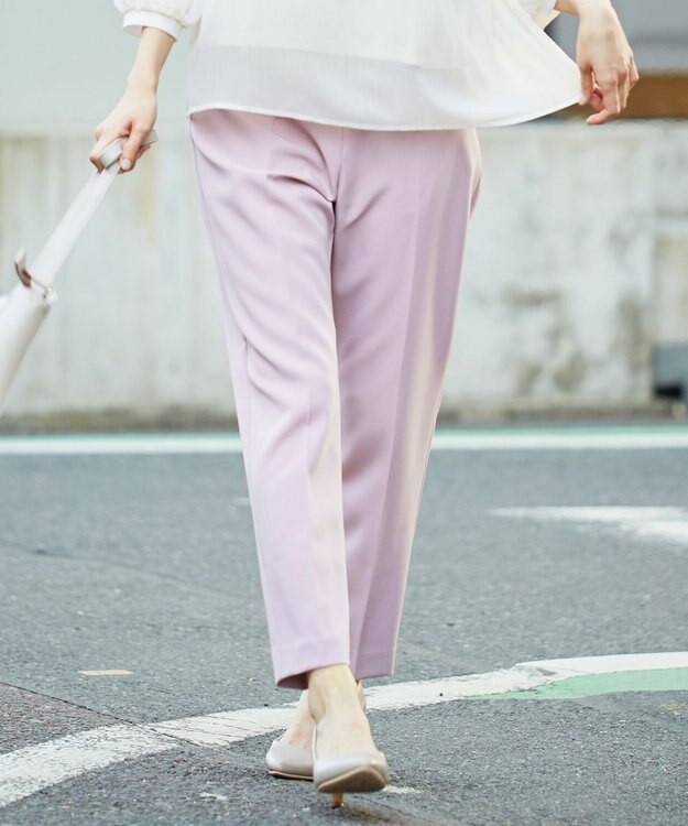 ANY SIS ハイウエストテーパード パンツ ライラック系