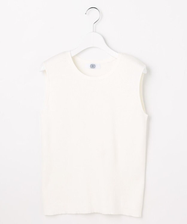 J.PRESS LADIES FINE COTTON SLEEVELESS タンクトップ オフホワイト系
