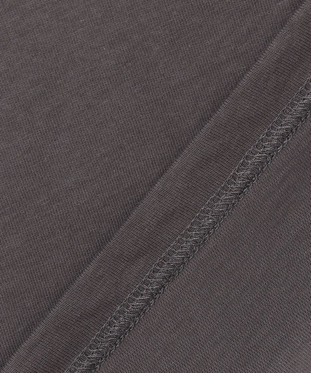 ANY L ロゴロングTシャツ チャコール×オフロゴ