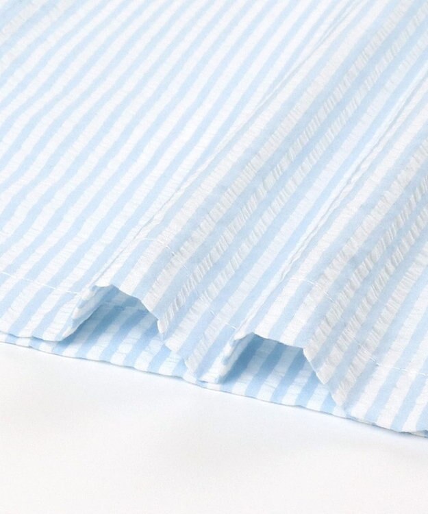 ワコール／睡眠科学 メンズ パジャマ 長袖 長ズボン 綿100%(本体) サッカー素材 YGX345 睡眠科学／ワコール サックス