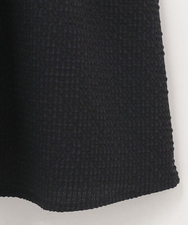 #Newans 【優木まおみさんコラボ】スクエアネックパフスリーブワンピース ブラック系