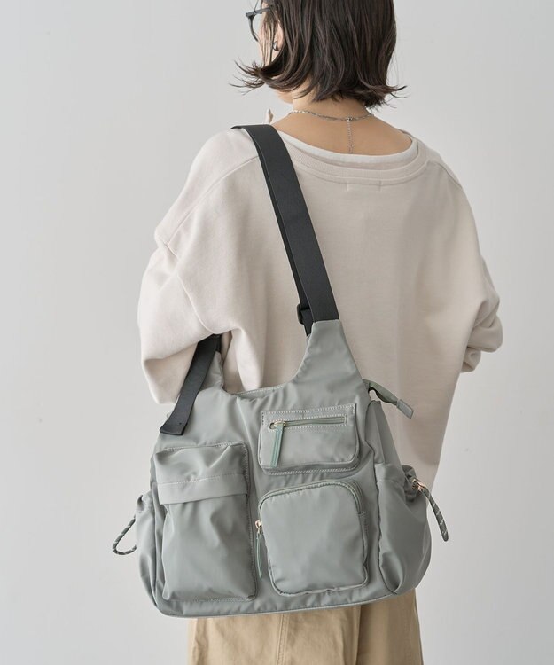 Green Parks 収納アドバイザー監修アウトポケットトート Khaki