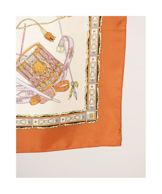 UNBILLION カカトゥ kakatoo / マーチングバンド柄シルクスカーフ ブラウン