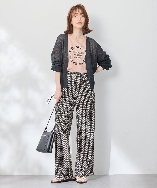 ANY フレンチスリーブロゴTシャツ ピンク