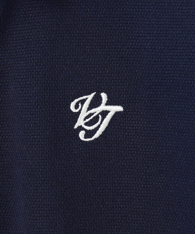 23区GOLF 【WOMEN】ピラミッドカノコ 半袖ポロシャツ ネイビー系