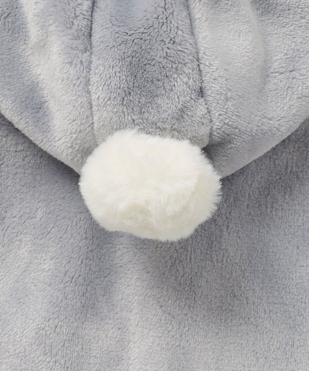 組曲 KIDS 【90㎝】あったかリバーシブルマント グレー