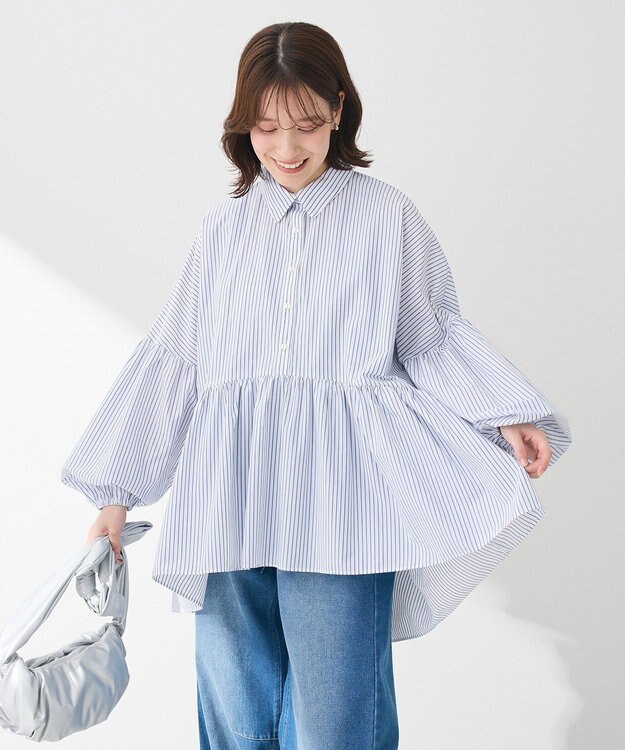 Green Parks ・ＥＬＥＮＣＡＲＥ　ＤＵＥ　ストライプシャツチュニック