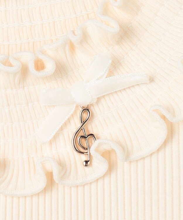 ANY KIDS 音符チャーム付き カットソー エクリュ