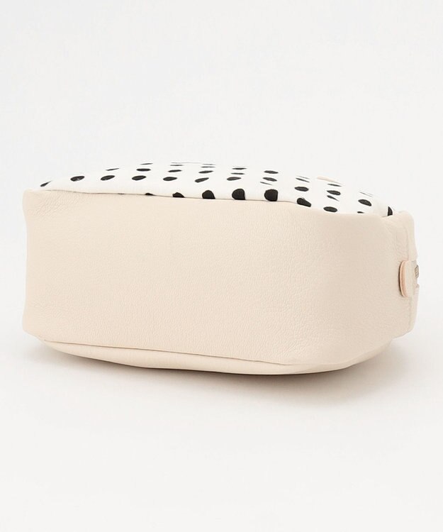 UNBILLION perche 牛革ハラコタイプ×ゴートハーフムーン2wayボストン アイボリー