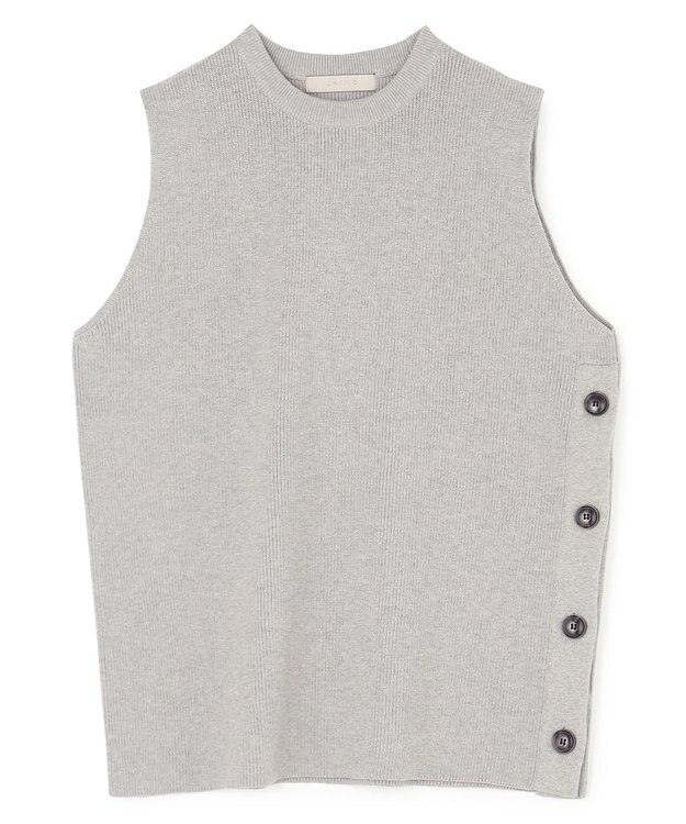 UNFILO 【洗える】サイドボタンニットベスト グレー