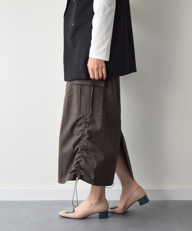 INTER-CHAUSSURES 【FABIO RUSCONI】オーナメントパンプス ライトベージュコンビ