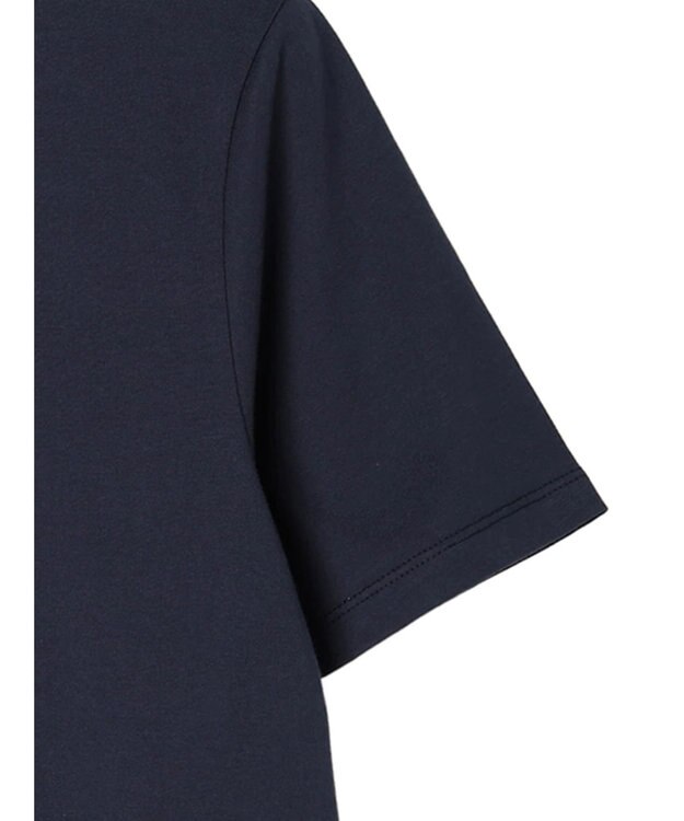 earth music&ecology ロゴソリッドミニマルＴシャツ Navy