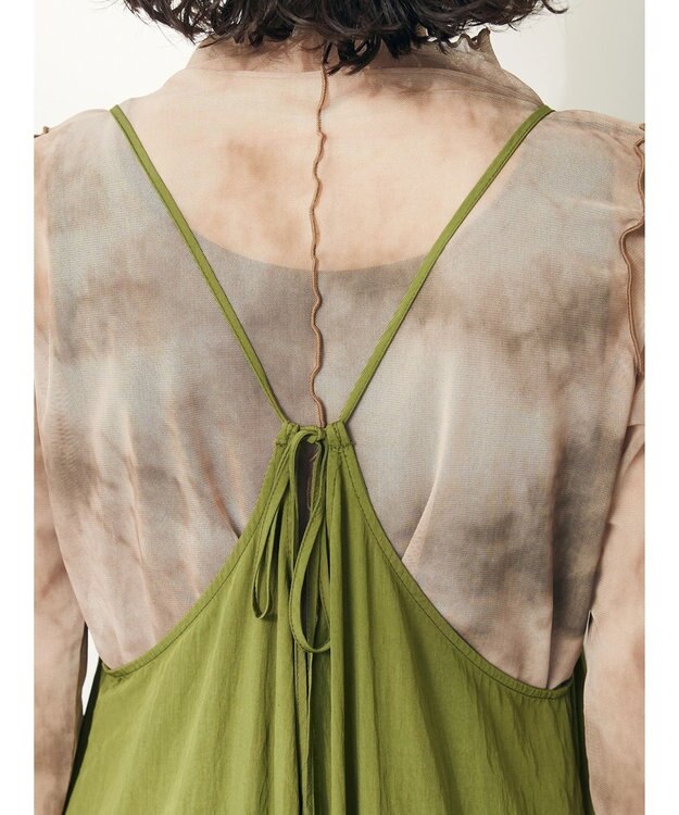 CRAFT STANDARD BOUTIQUE 切替ティアードキャミワンピース Khaki