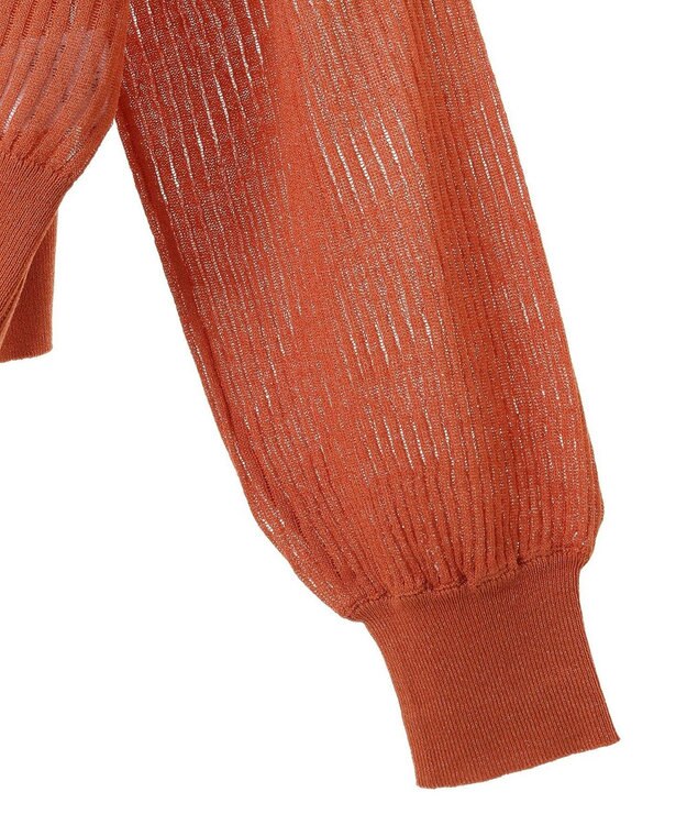 Green Parks ラメシアーリブニットプルオーバー Orange