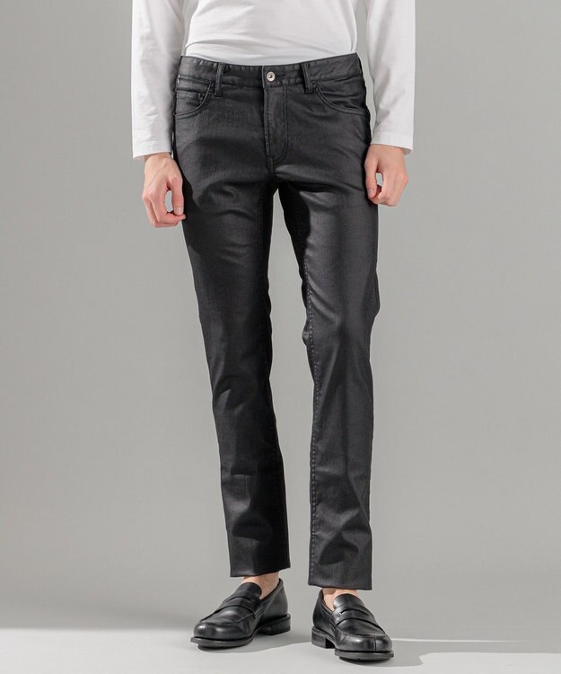 JOSEPH HOMME 【抜群のストレッチ性/光沢素材】ハイパワーソフトストレッチ 5ポケットパンツ / STICK 5P ブラック系