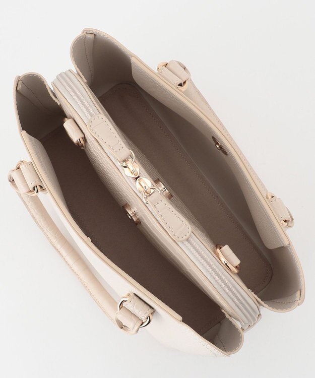 ANY SIS 【美人百花7月号掲載】レディノーブルスクエアブガッティ バッグ アイボリー