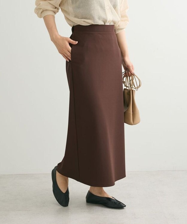 Green Parks らくスレ　Ｉラインスカート Dark Brown