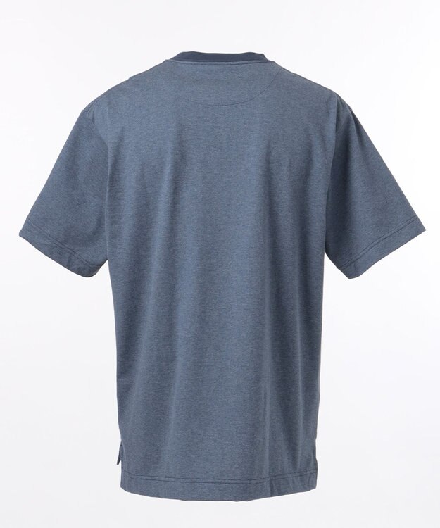 JOSEPH ABBOUD MOUNTAIN 【SPACE】OG綿スクエアドットプリント ポケTシャツ ネイビー系