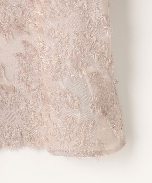 Feroux 【洗える】ジャガードブラウス ベージュ系