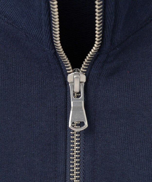 J.PRESS MEN 【AaronChang】【UNISEX】ワンポイントハーフジップ スウェットシャツ ネイビー系