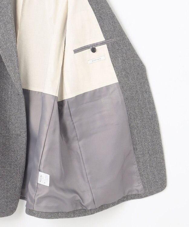 #Newans ウールテーラードジャケットコート グレー