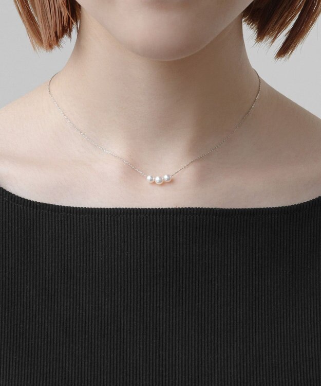 TOCCA 【WEB限定】PRECIOUS FRILL PEARL NECKLACE プラチナ アコヤパール ネックレス プラチナ系