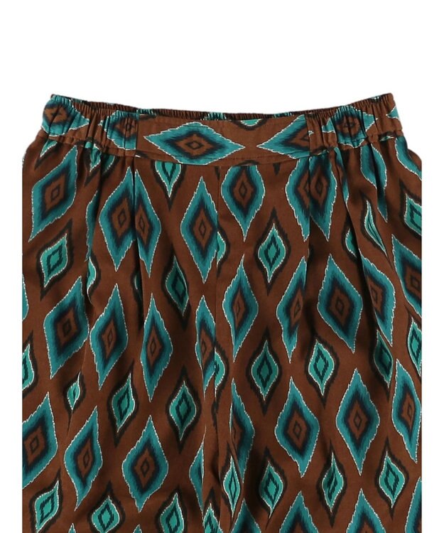 Green Parks アート柄イージーパンツ Brown