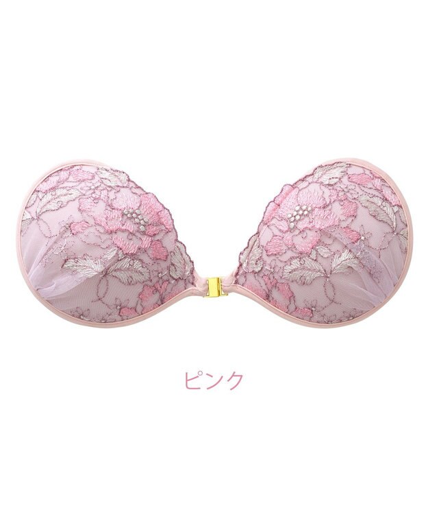 BRADELIS New York 【NuBra / ナチュラルタイプ】ヌーブラ・エアーライト ロゼット  デザインヌーブラ ピンク