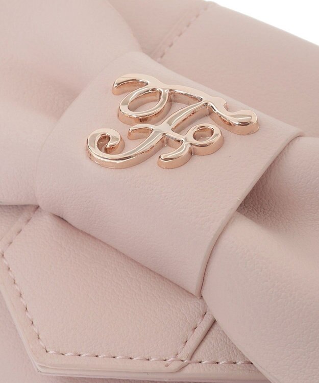 Maison de FLEUR ピンクベルトリボンミニウォレット Pink
