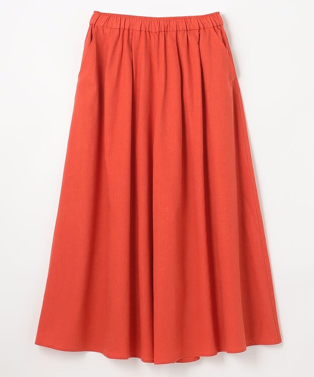 ANY 【ウエストゴム/接触冷感/UVケア】清涼リネンスカーチョ オレンジ