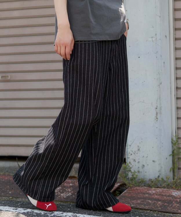 WEGO 【ユニセックス着用ITEM/SMLサイズ展開】エクストラバギーデニムパンツ 柄1