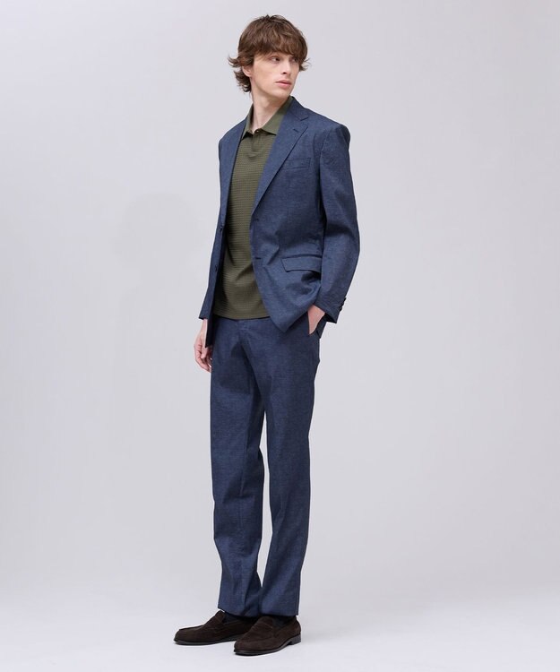 J.PRESS MEN 新色【MECHANICAL】【超軽量 / 清涼感 / 洗える】 ハイパワーストレッチ リネンルックジャケット_26年モデル ネイビー系8