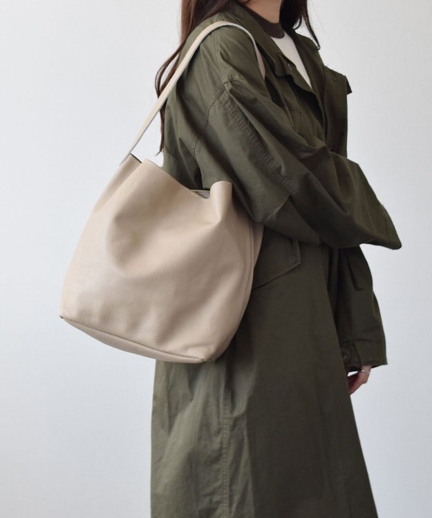 INTER-CHAUSSURES 【ANDREA CARDONE ITALI】レザートートバッグ ダークベージュ