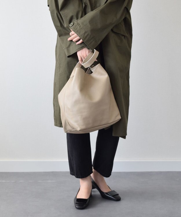 INTER-CHAUSSURES 【ANDREA CARDONE ITALI】レザートートバッグ ダークベージュ