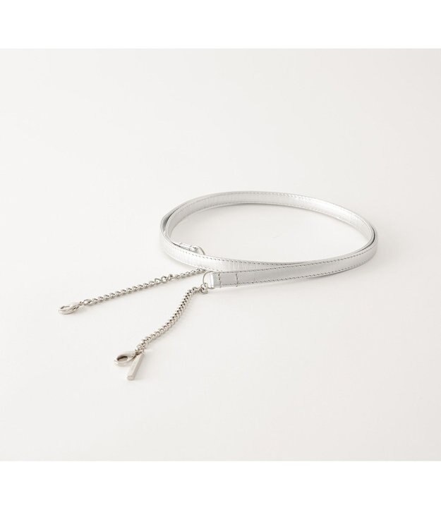 MIYABIYA La quoh with kirakaracho 南蛮七宝エンボスレザーショルダー紐 月白銀(つきしろぎん)