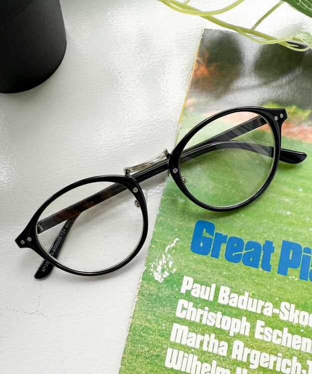 WEGO 【ユニセックス着用ITEM】セルフレームクリアレンズアイウェア 柄5