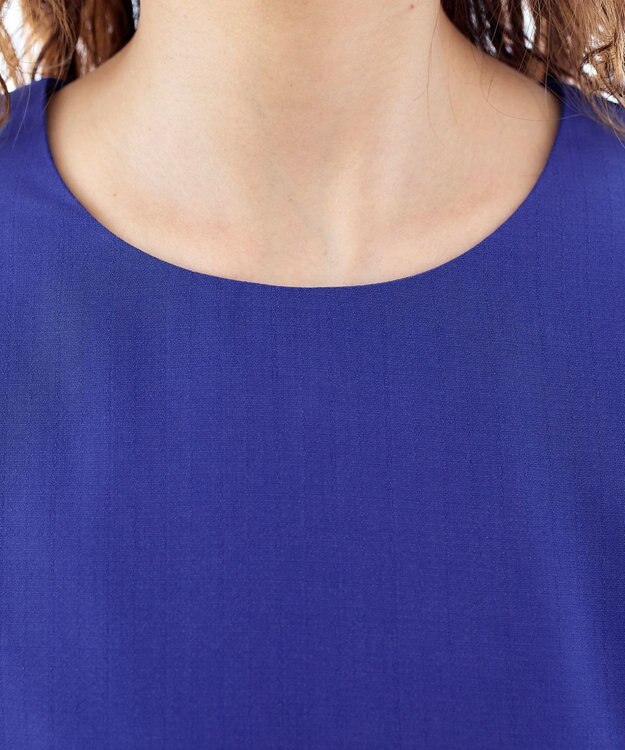 Tiaclasse 【洗える】サイド切替ワンピース ブルー