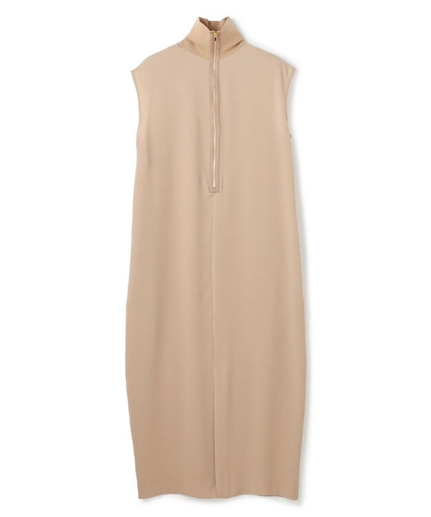 BEIGE， FLEUR / 異素材ネック ロングワンピース Beige